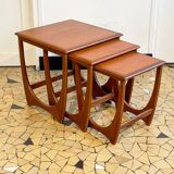 Teak trundle coffee table
