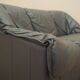Italian leather sofa, two-seater, 1970s design