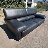 Sofa Roche Bobois black leather