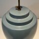 Blue ceramic lamp by Kosta