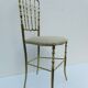 Italian Side Chair in Golden Brass by Giuseppe Gaetano Descalzi for Chiavar