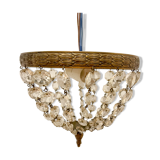 Lustre laiton et pampilles cristal