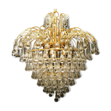 Paolo Venini drops handblown glass with gilt gold structure 1970