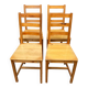 Lot de 4 chaises en pin massif rustique – Idéal cuisine