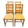Lot de 4 chaises en pin massif rustique – Idéal cuisine