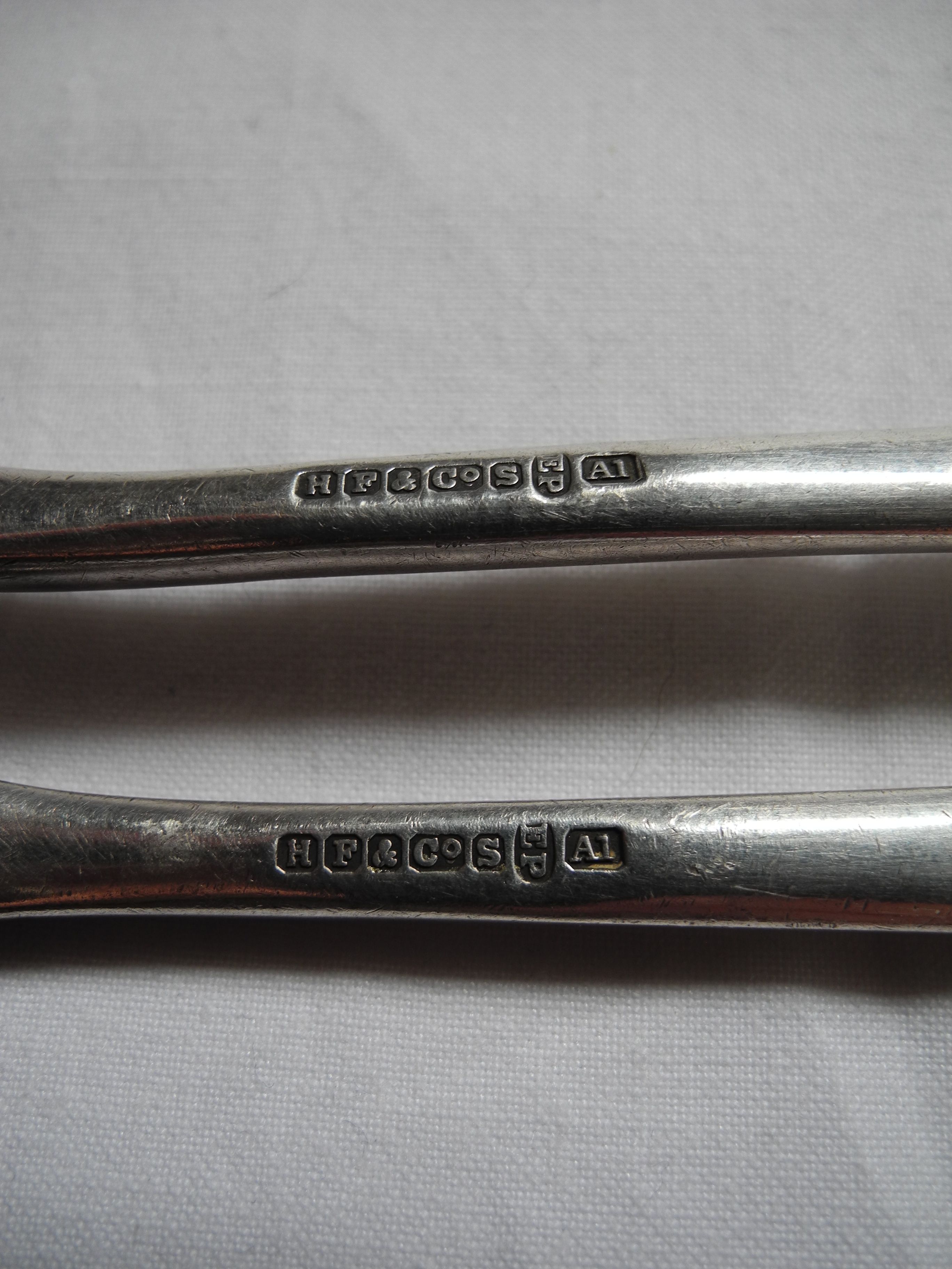 Old "Harrison Fisher & Co" silver plated British spoons