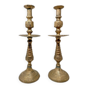 Deux chandelier bronze