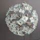 Mid-century glass sputnik chandelier, 1970s