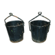 Set of 2 old industrial pot covers for planters, 1 m.