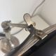 1930s vintage lamp Pirouett Art Deco black opaline - 45 cm