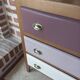 Small vintage tricolor chest of drawers