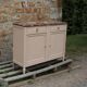 Renovated Art Deco buffet – Beige Paris-Brest & red marble