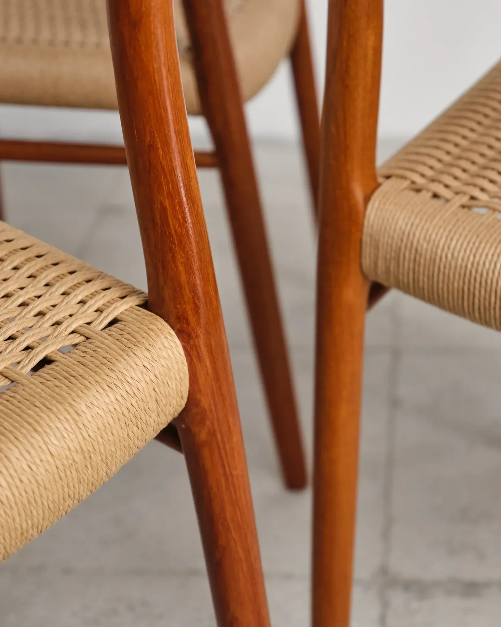 6 chairs model 75 in teak by Niels O. Møller, Denmark, 1950s