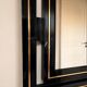 Mirror Pierre Vandel Paris black lacquered with golden trim – 60 x 90 cm
