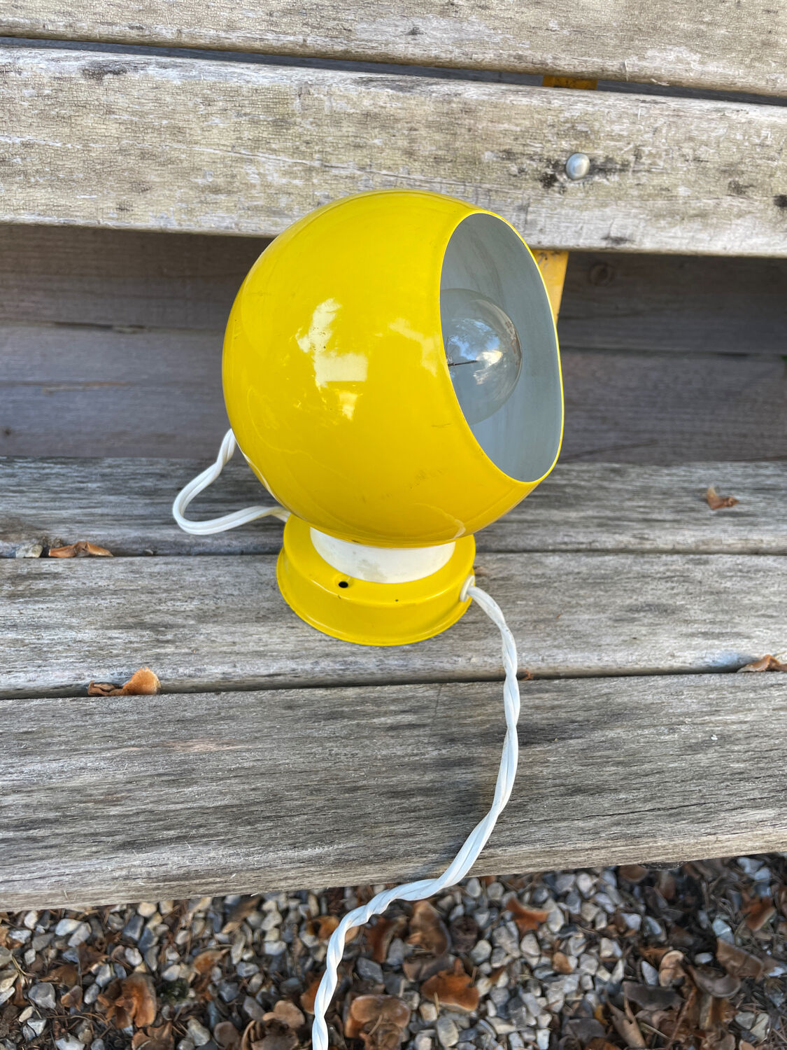 Magnetic wall lamp enamel yellow abo 1960