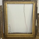 Set of 3 period frames in wood and gilded stucco