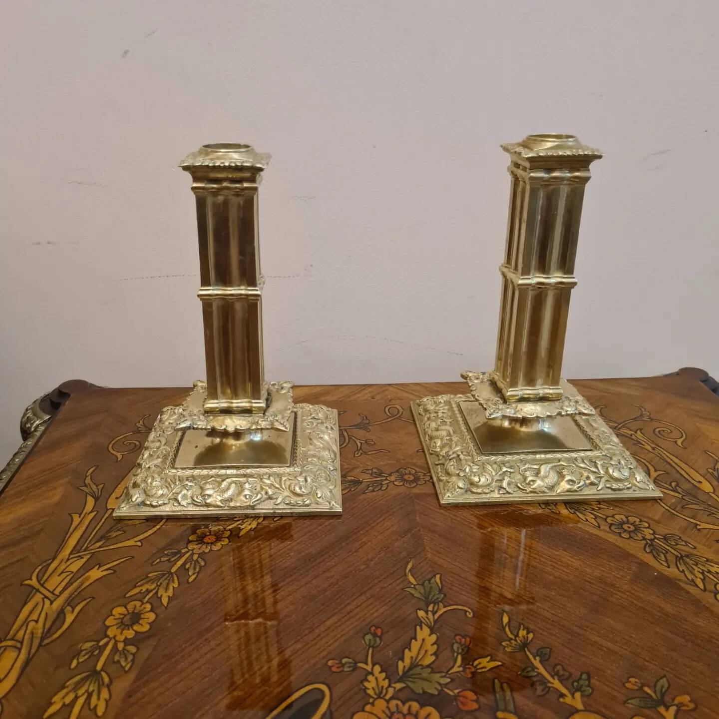 Pair of financial candlesticks, Louis XIV style