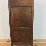 Meuble d'appoint rustique bois massif et marbre blanc