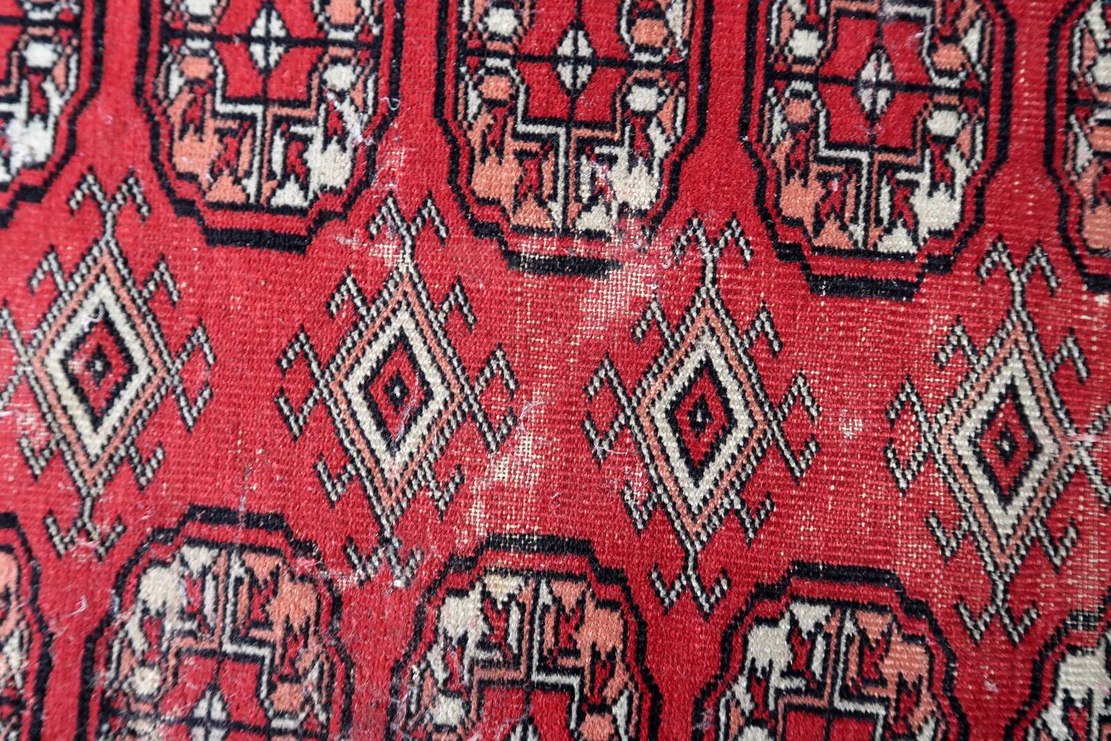Handmade vintage Uzbek Bukhara runner 80cm x 274cm, 1960s