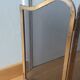 Fire screen, three-panel fireplace screen.