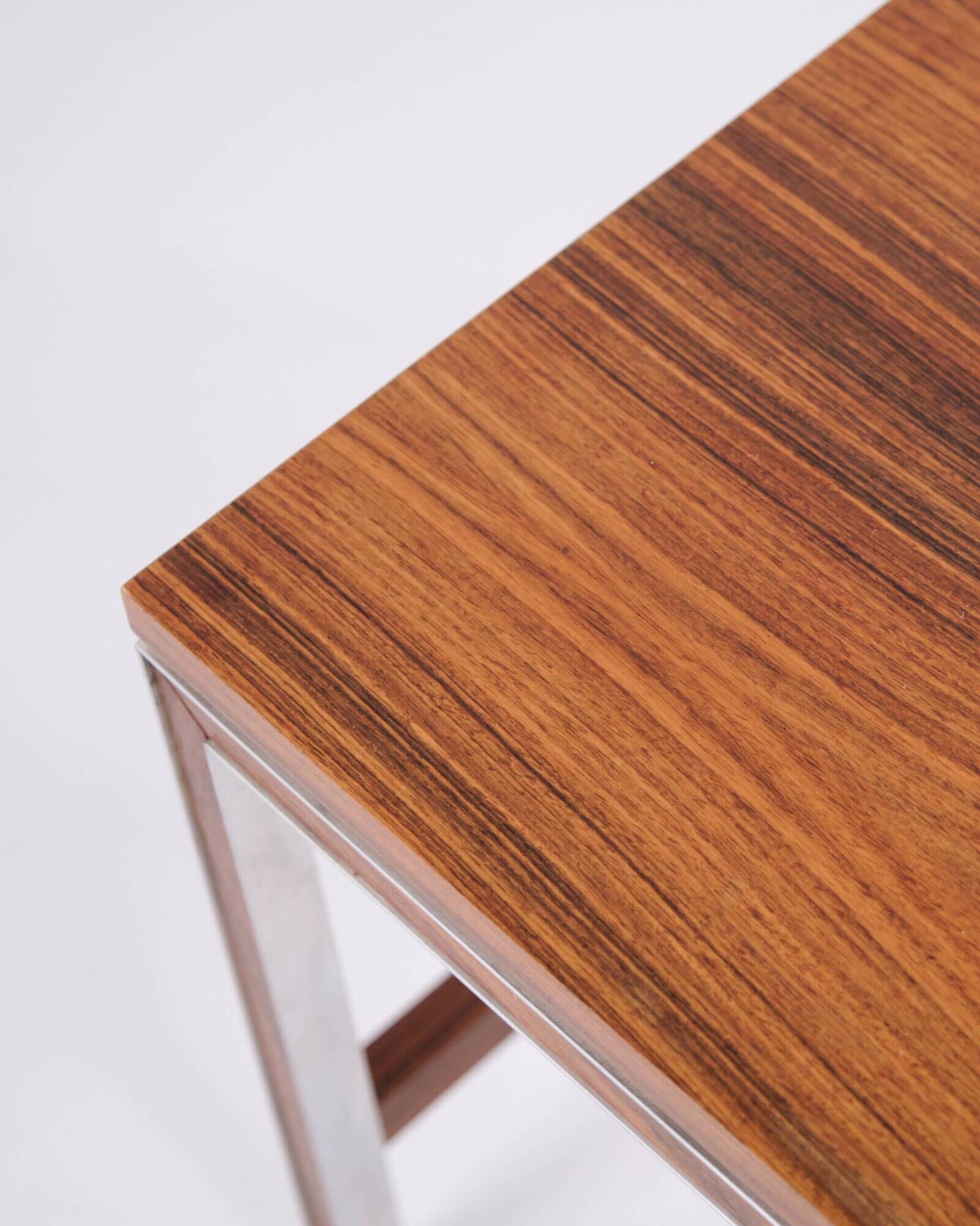 Side table / lamp table – rosewood – aluminium – 1960s