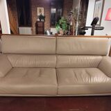 Roche Bobois leather three-seater sofa