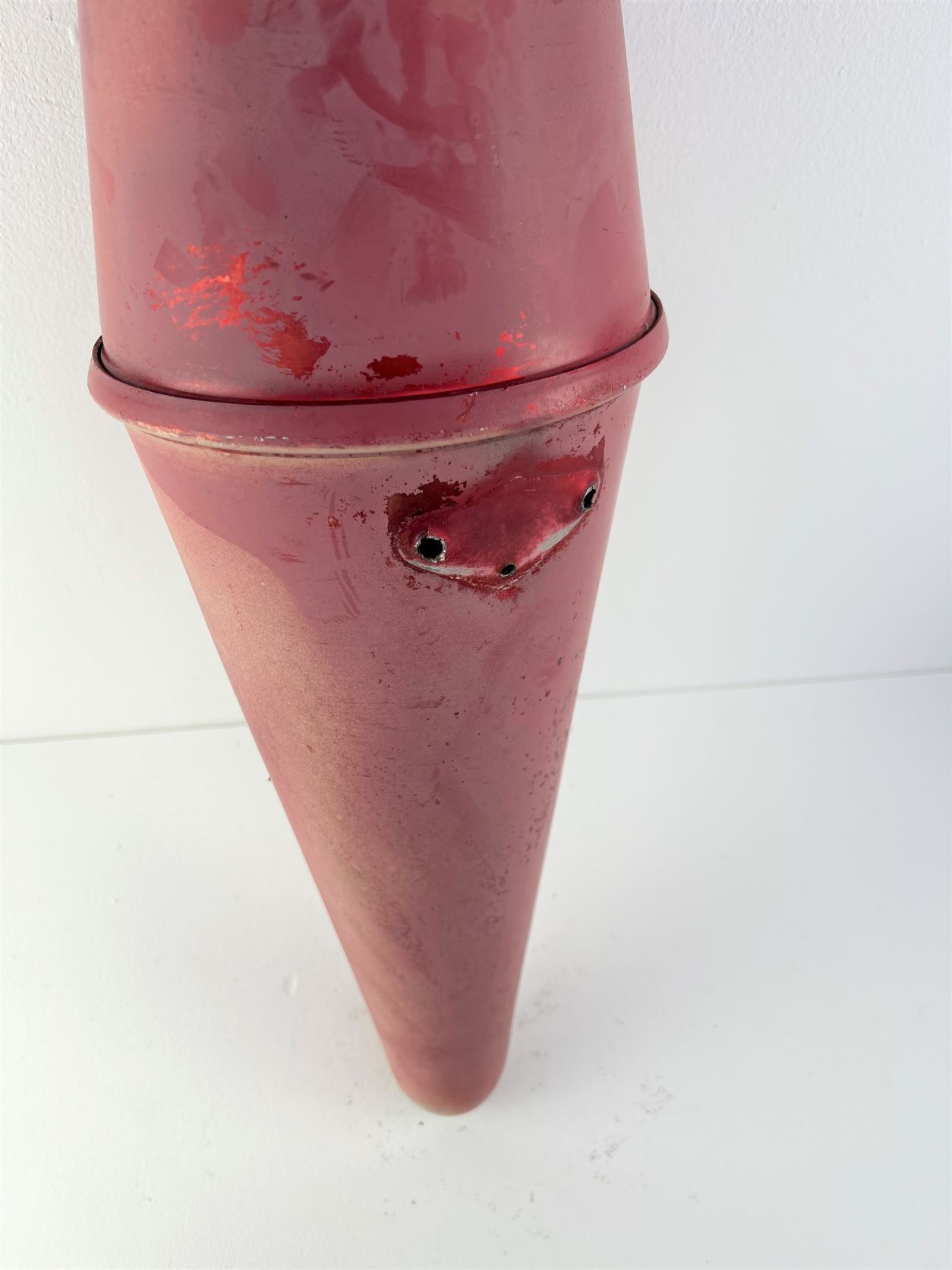 Carotte tabac rouge enseigne 1960 buraliste debit tabac aluminium anonise rouge