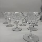 10 crystal champagne glasses, Bacarat, Picadilly model, France