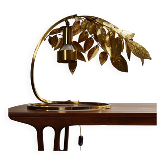 Brass table lamp by tommaso barbi for bottega gadda