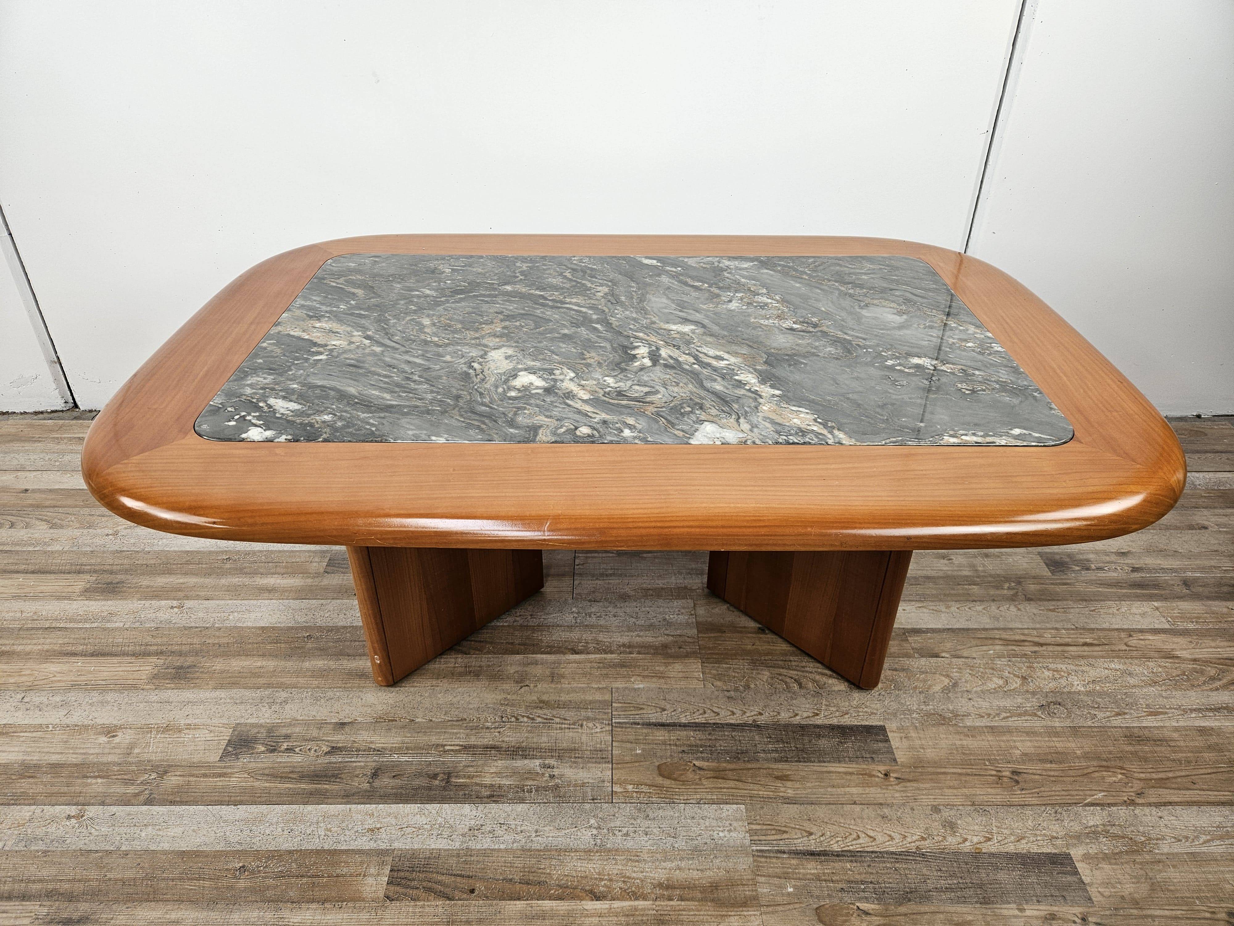 Coffee table with marble top by Hohnert Design, Germany, 1960