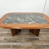 Coffee table with marble top by Hohnert Design, Germany, 1960