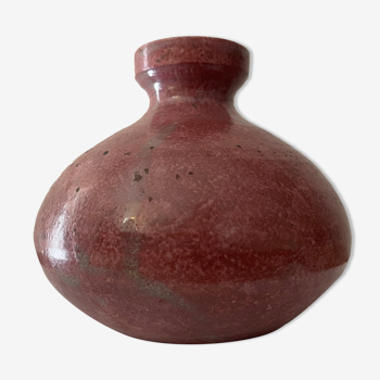 Jean-Pierre Gasnier vase céramique couleur corail Port-de-Bouc vers 1970 France