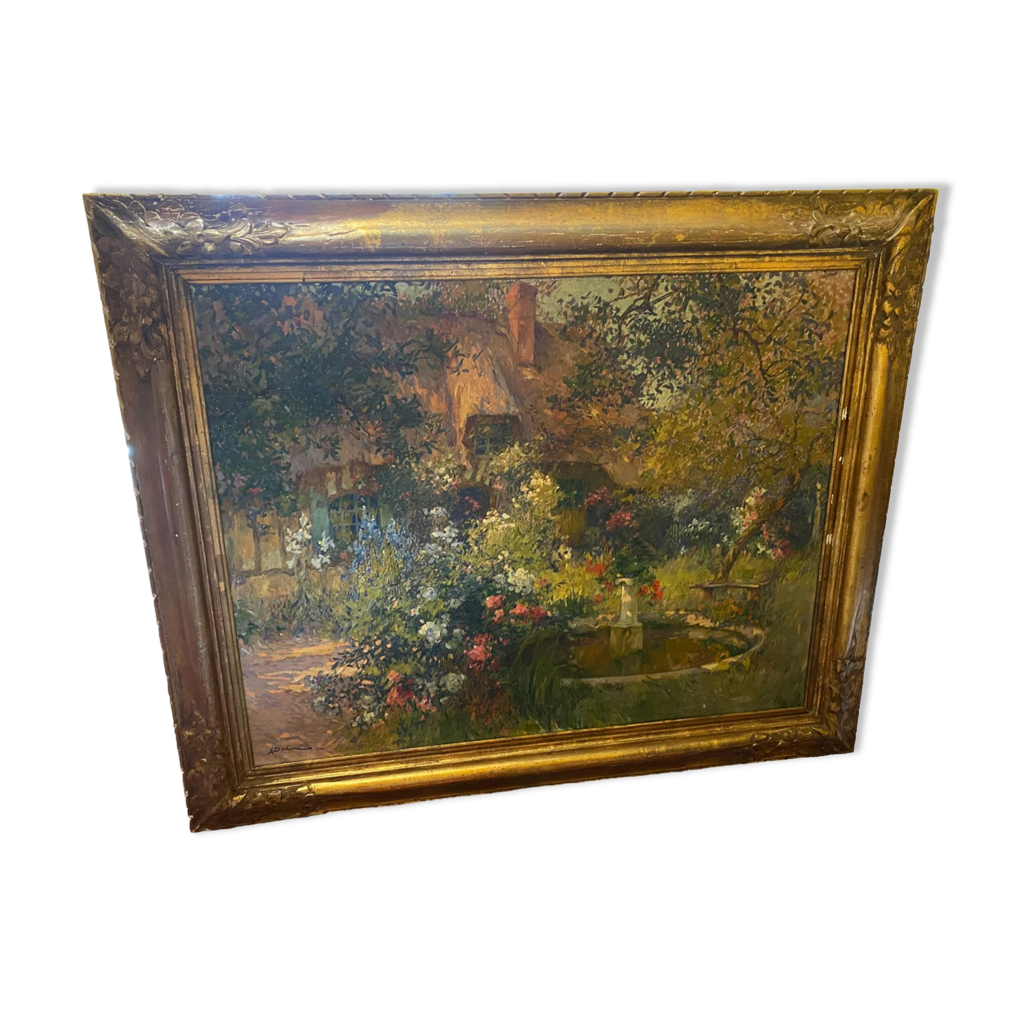 Impressionist painting 1900 signed