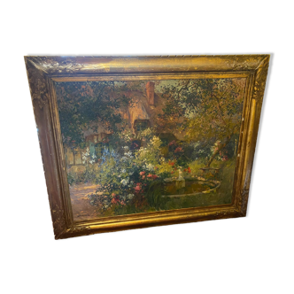 Impressionist painting 1900 signed