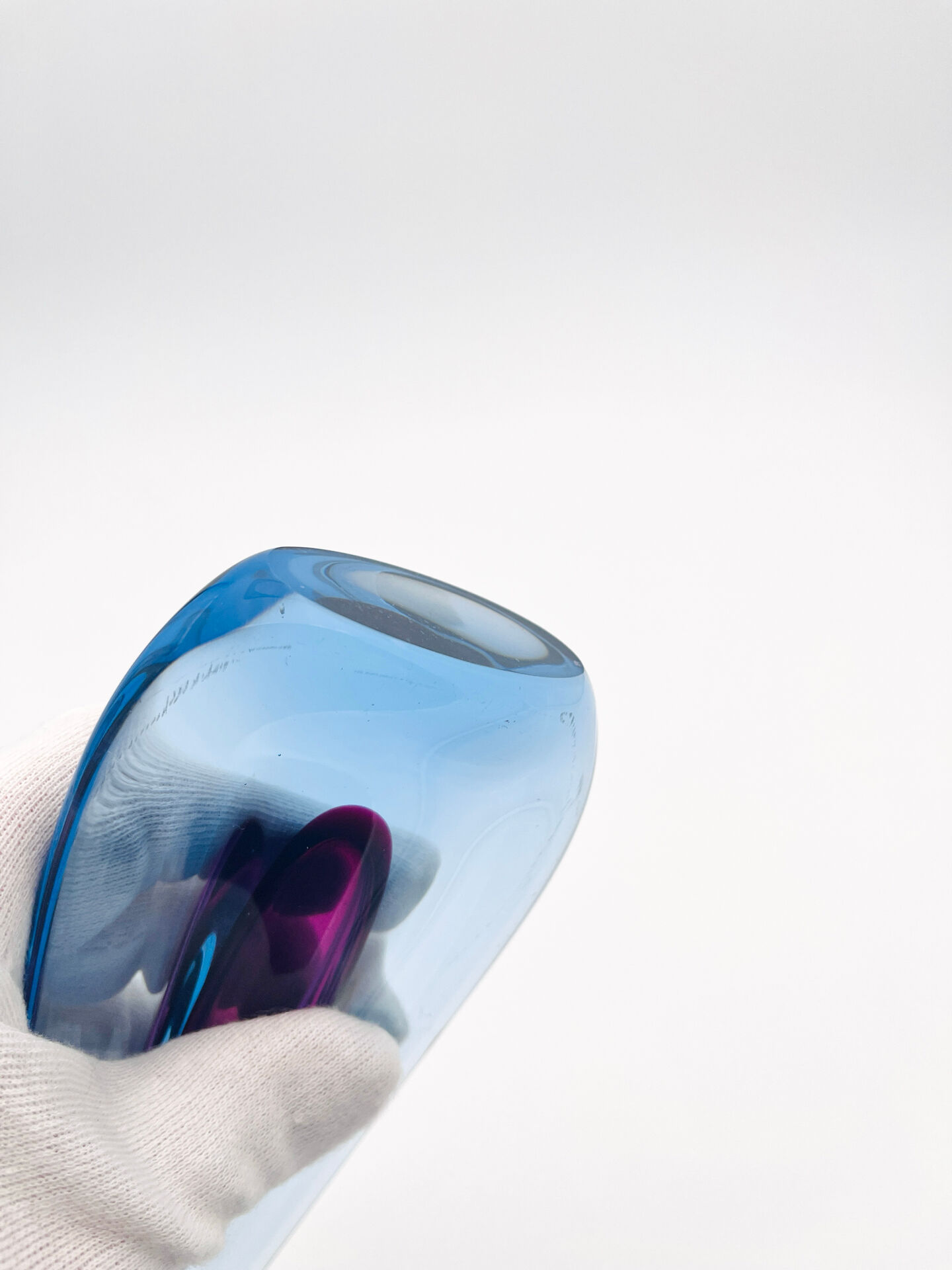 Soliflore Murano Flavio Poli Sommerso Blue Violet 30cm 479g