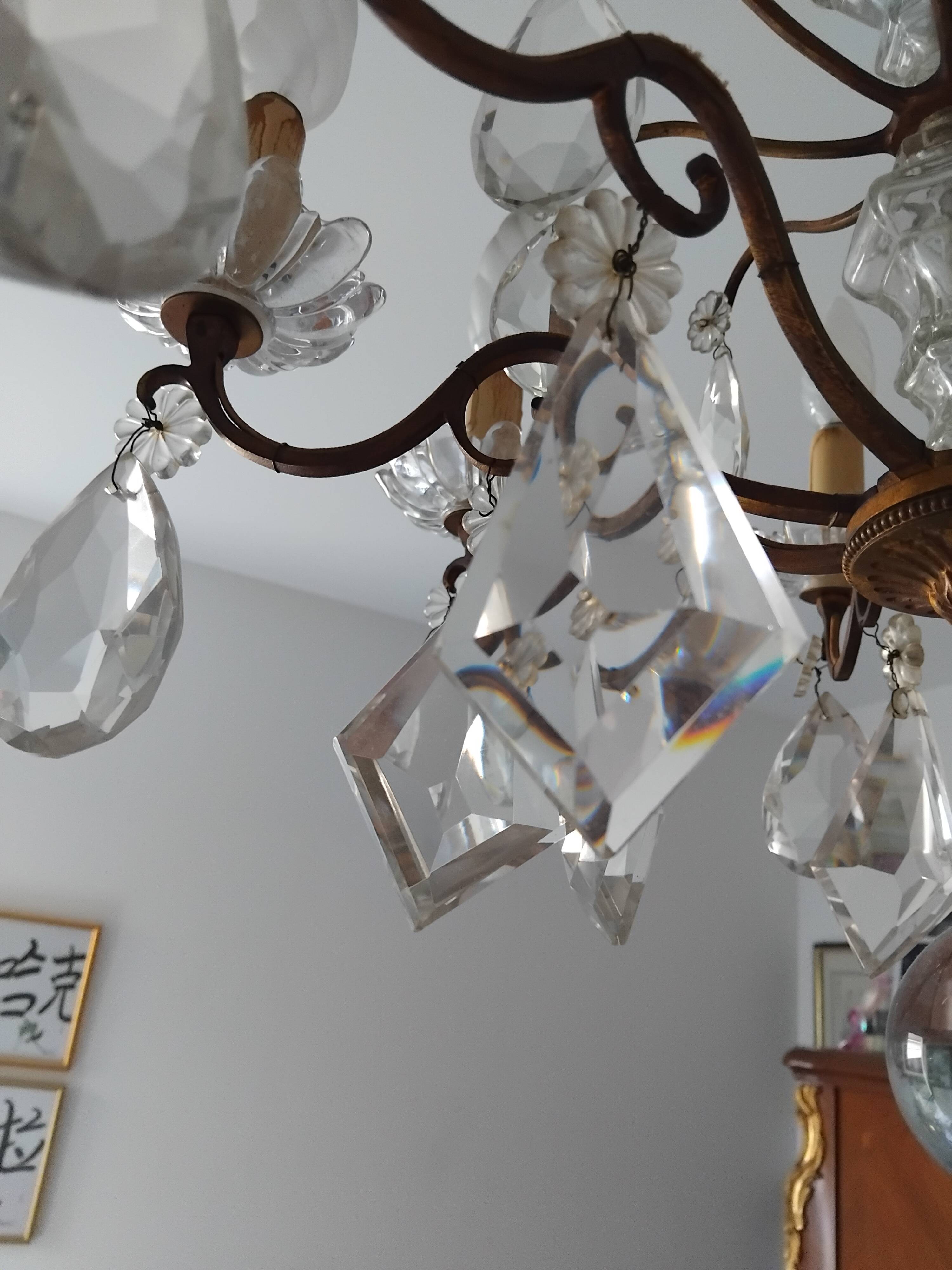 Lustre cage Cristal