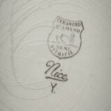 Set of 3 vintage ceranord st Amand semi-vitrified plates, Nice model