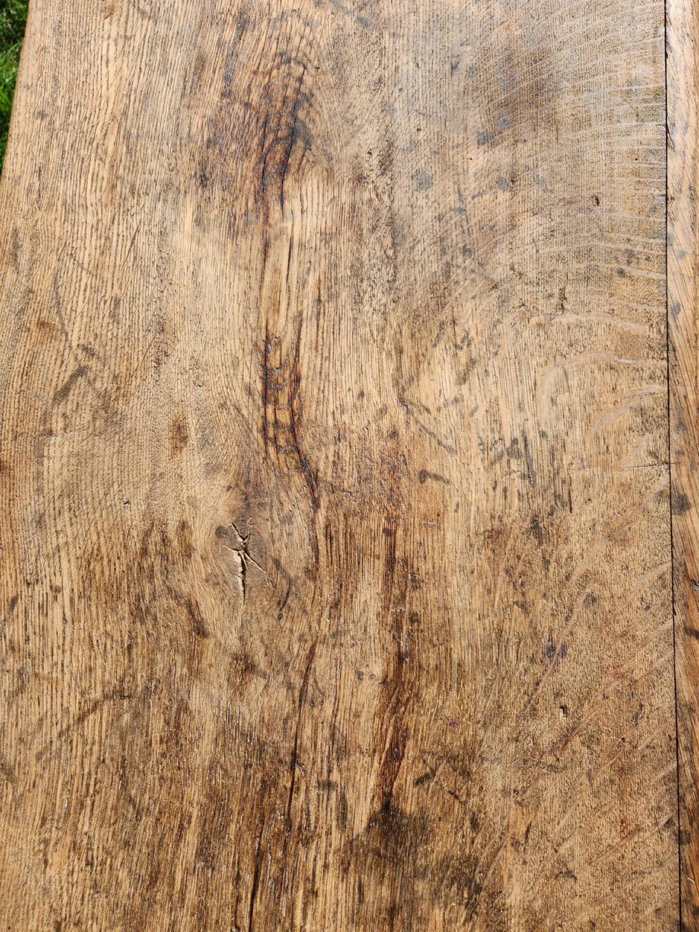 Bench / antique chest in solid oak - 196cm