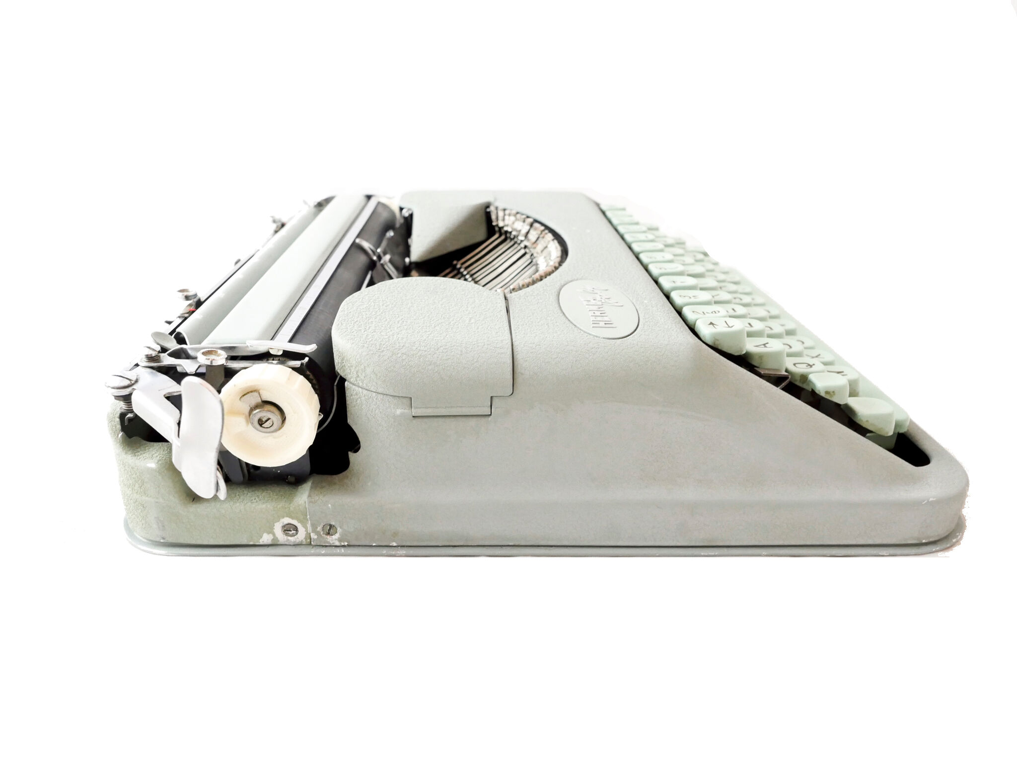 Hermes Baby Rocket green lime typewriter revised new ribbon