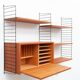 String teak wall shelf by Kajsa & Nisse Strinning, 1950s
