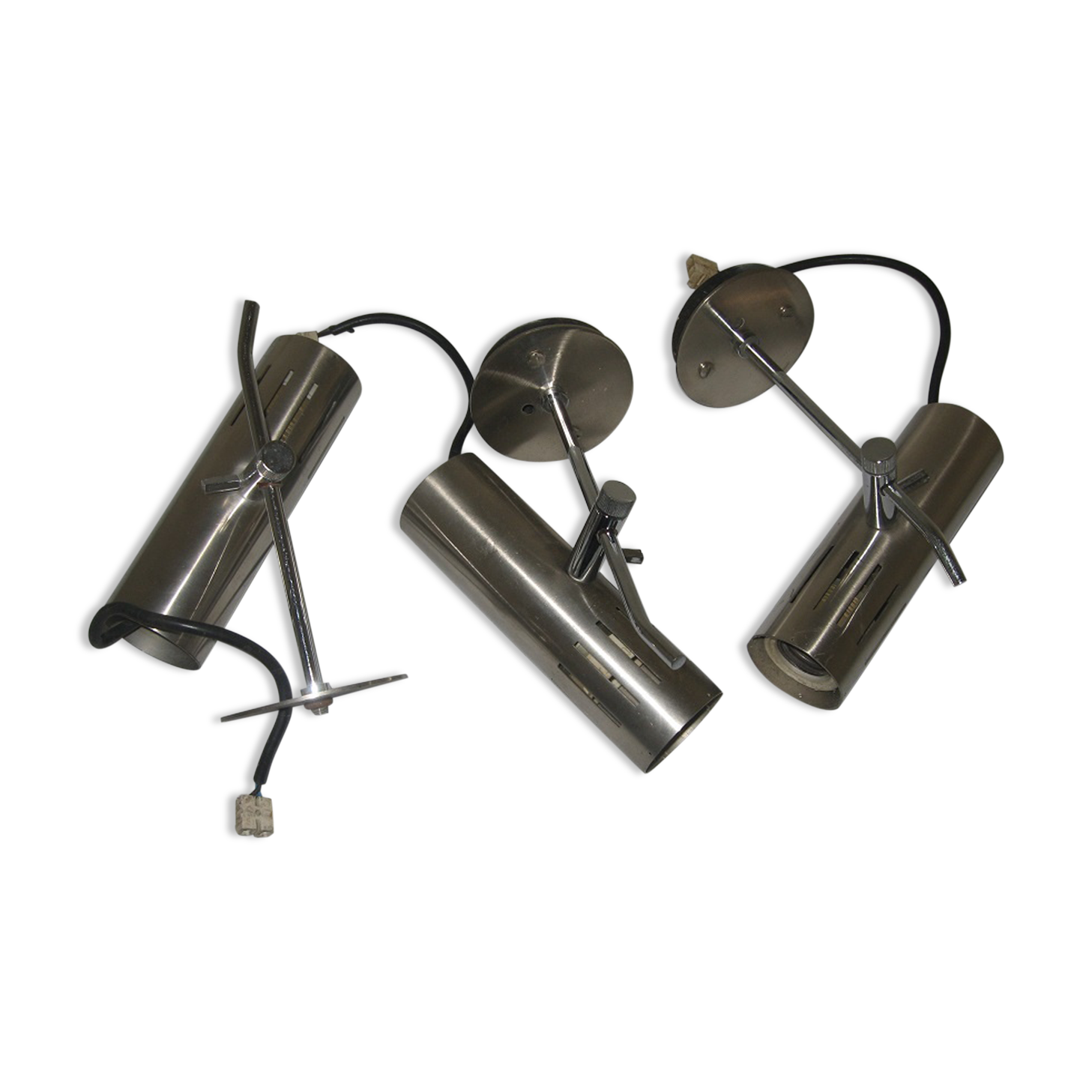 Set of 3 wall lamps Alain Richard 1960