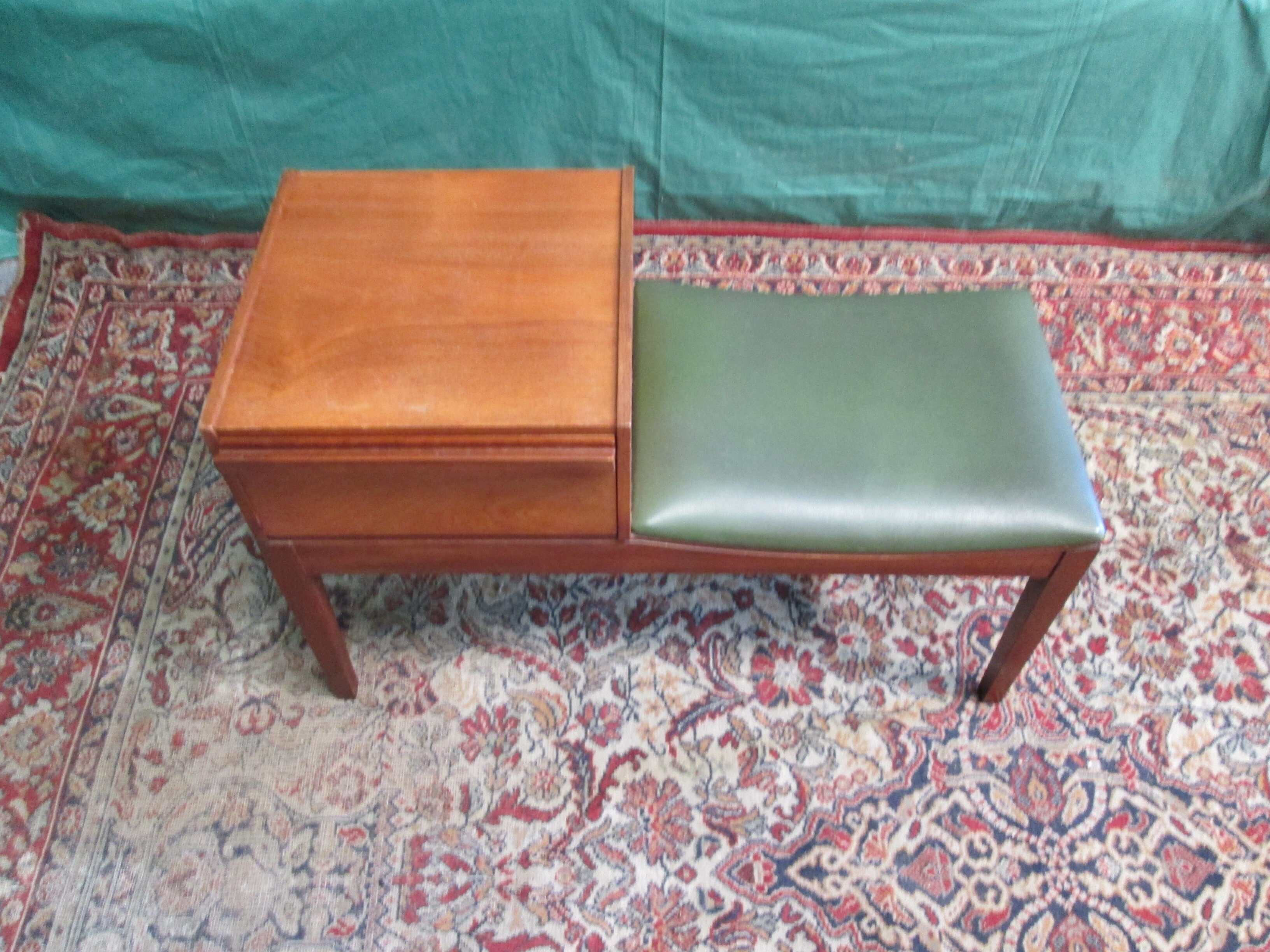 vintage teak phone table "Mr Chippy"