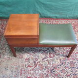 vintage teak phone table "Mr Chippy"
