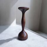 Large solid wood candle holder