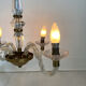 50's vintage glass and brass suspension