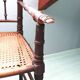 Chaise haute Art Déco en bois et cannage pour enfant