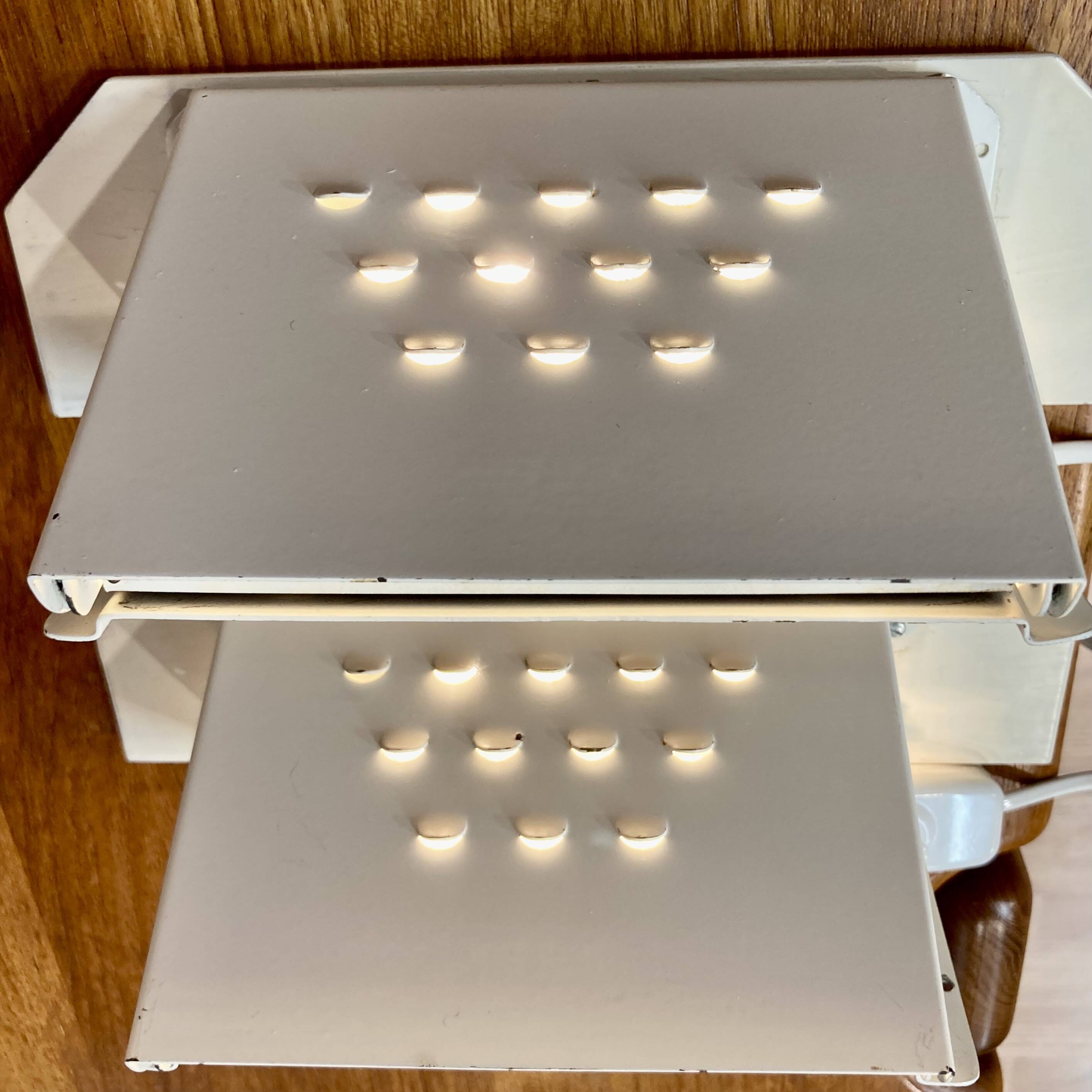 Pair of industrial wall lights scandinavian design 1950.