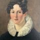 Oil on canvas, portrait of a woman around 1830