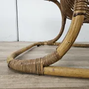 Vintage wicker side table, 1970