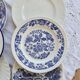 6 mismatched vintage blue and white dinner plates – Earthenware and porcelain